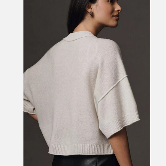 Anthropologie The Goldie Crew Neck Cashmere Sweater Cat Kitty Kitten 2X NWT Plus - Picture 4 of 7